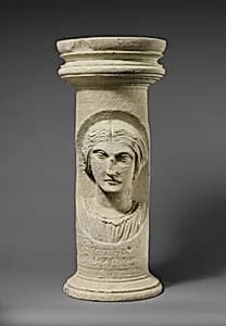 Limestone funerary cippus (tomb marker) by Unknown Artist