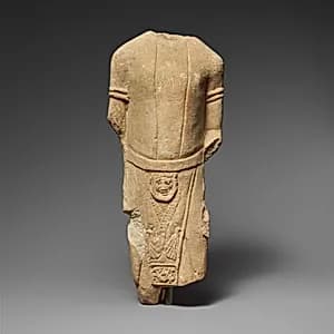 Limestone statuette of a male votary in Egyptianizing dress by Unknown Artist