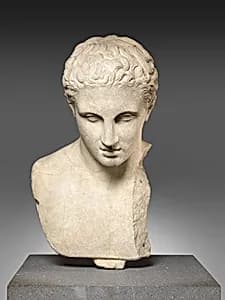 Marble bust of a youth by Unknown Artist