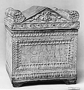 Marble cinerary chest with lid by Unknown Artist