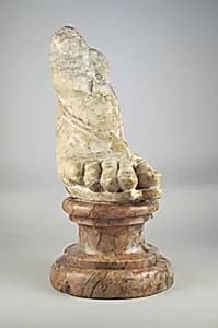 Marble foot of a statue by Unknown Artist