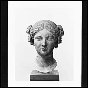 Marble head of a woman by Unknown Artist