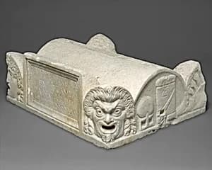 Marble lid of a cinerary chest by Unknown Artist
