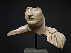 Marble male portrait bust by Unknown Artist