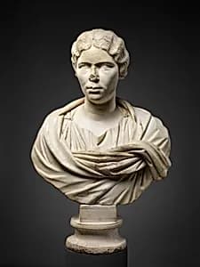 Marble portrait bust of a woman by Unknown Artist