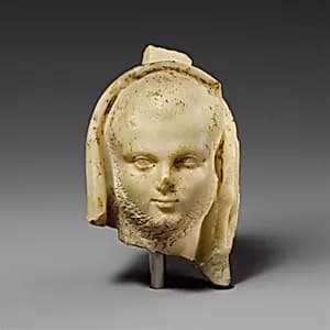 Marble portrait of a veiled man by Unknown Artist