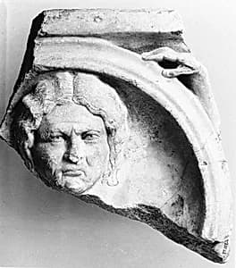 Marble sarcophagus fragment by Unknown Artist