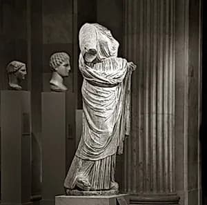 Marble statue of a woman by Unknown Artist