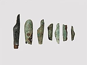 Miniature bronze greave by Unknown Artist