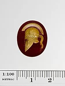 Red jasper ring stone by Unknown Artist