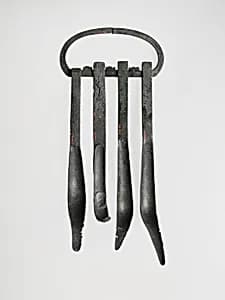 Set of bronze strigils and carrying ring by Unknown Artist
