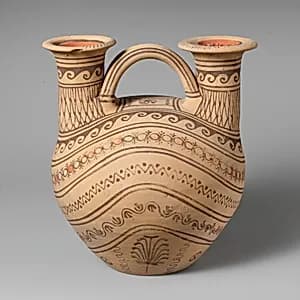Terracotta askos (flask) with two spouts by Unknown Artist
