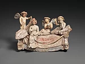 Terracotta Banquet Group by Unknown Artist
