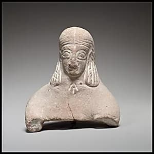 Terracotta female figurine fragment by Unknown Artist