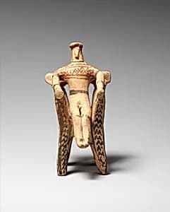 Terracotta figure in an armchair by Unknown Artist