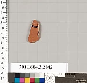 Terracotta fragment of a closed shape by Unknown Artist