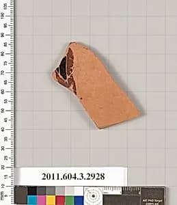 Terracotta fragment of a closed shape by Unknown Artist