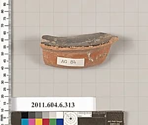 Terracotta fragment of a lamp by Unknown Artist