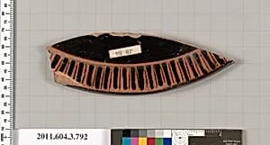 Terracotta fragment of a lid by Unknown Artist