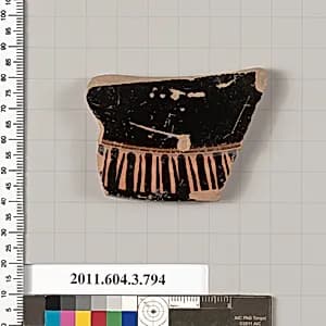 Terracotta fragment of a lid by Unknown Artist