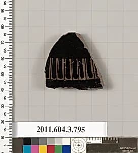 Terracotta fragment of a lid by Unknown Artist