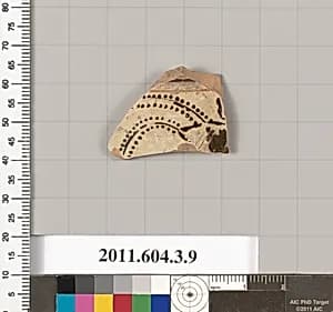 Terracotta fragment of a mastoid? by Unknown Artist
