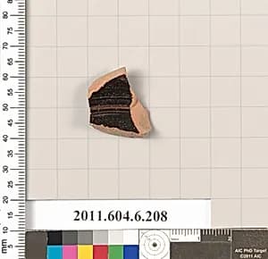 Terracotta fragment of an open shape by Unknown Artist