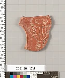 Terracotta fragments of a plate? by Unknown Artist