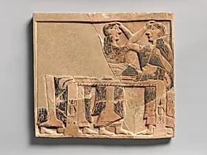 Terracotta funerary plaque by Unknown Artist