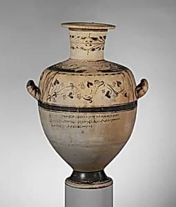 Terracotta Hadra hydria (water jar) by Unknown Artist