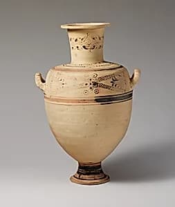 Terracotta Hadra hydria (water jar) by Unknown Artist