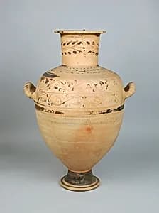 Terracotta Hadra hydria (water jar) by Unknown Artist