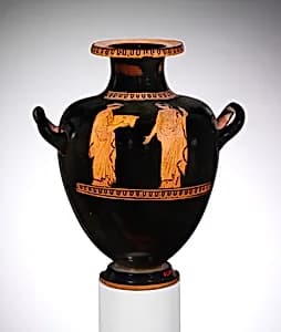 Terracotta hydria: kalpis (water jar) by Unknown Artist