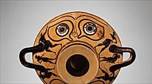 Terracotta kylix: eye-cup (drinking cup) by Unknown Artist