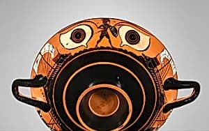 Terracotta kylix: eye-cup (drinking cup) by Unknown Artist