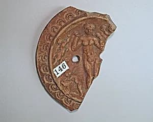 Terracotta lamp fragment by Unknown Artist
