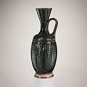 Terracotta lekythos (oil flask) by Unknown Artist