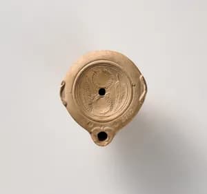 Terracotta oil lamp by Unknown Artist