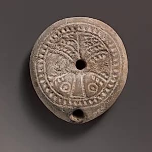 Terracotta oil lamp by Unknown Artist