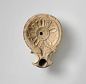 Terracotta oil lamp by Unknown Artist