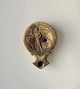 Terracotta oil lamp by Unknown Artist