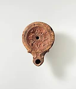 Terracotta oil lamp by Unknown Artist