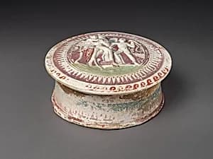 Terracotta pyxis (box) by Unknown Artist