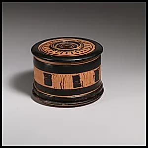 Terracotta pyxis (cosmetic box) by Unknown Artist