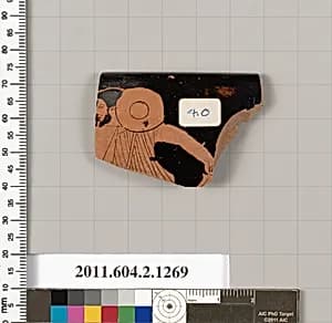 Terracotta rim fragment of a skyphos (deep drinking cup) by Unknown Artist