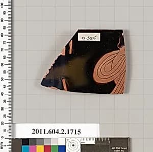 Terracotta rim fragment of a skyphos (deep drinking cup) by Unknown Artist