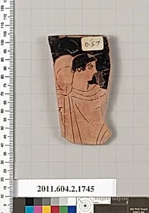 Terracotta rim fragment of a skyphos (deep drinking cup) by Unknown Artist