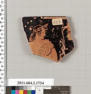 Terracotta rim fragment of a skyphos (deep drinking cup) by Unknown Artist