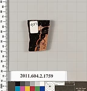 Terracotta rim fragment of a skyphos (deep drinking cup) by Unknown Artist