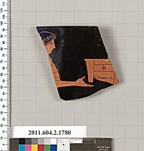 Terracotta rim fragment of a skyphos (deep drinking cup) by Unknown Artist